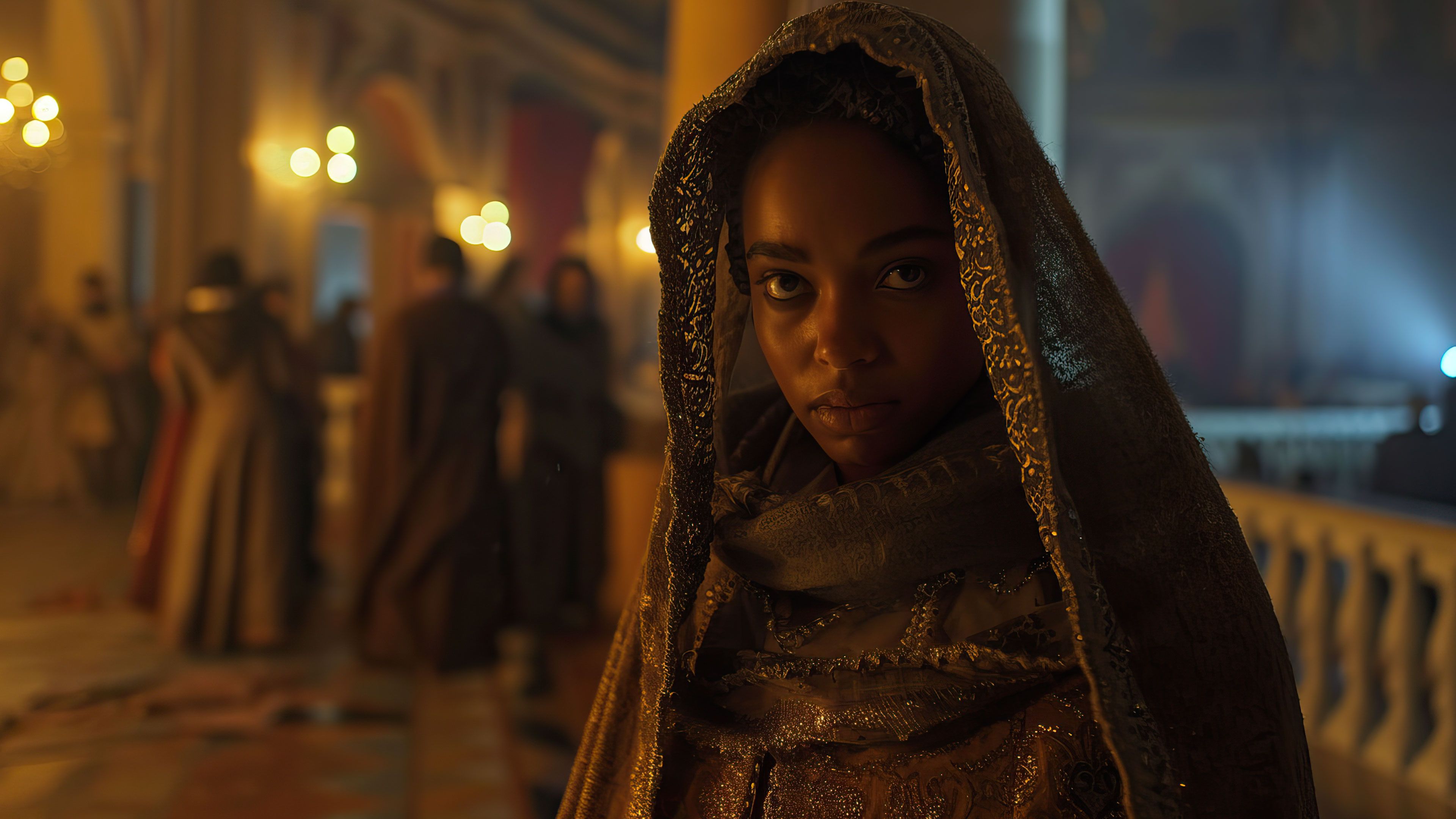 Mystical Ballroom Evening 4K Wallpaper