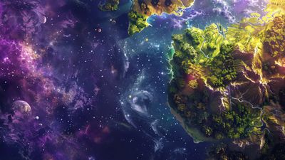 Earth Marble In The Cosmos 4K Wallpaper