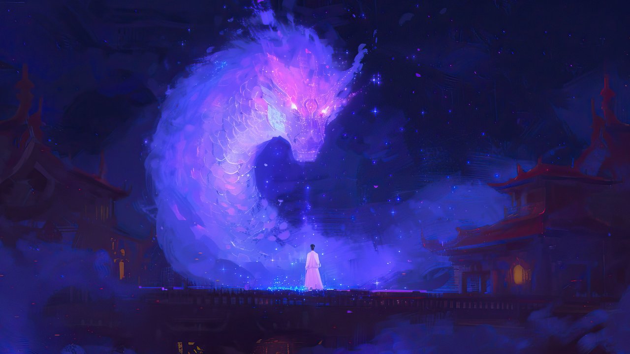 Enchanted Nighttime Sorcery 4K Wallpaper