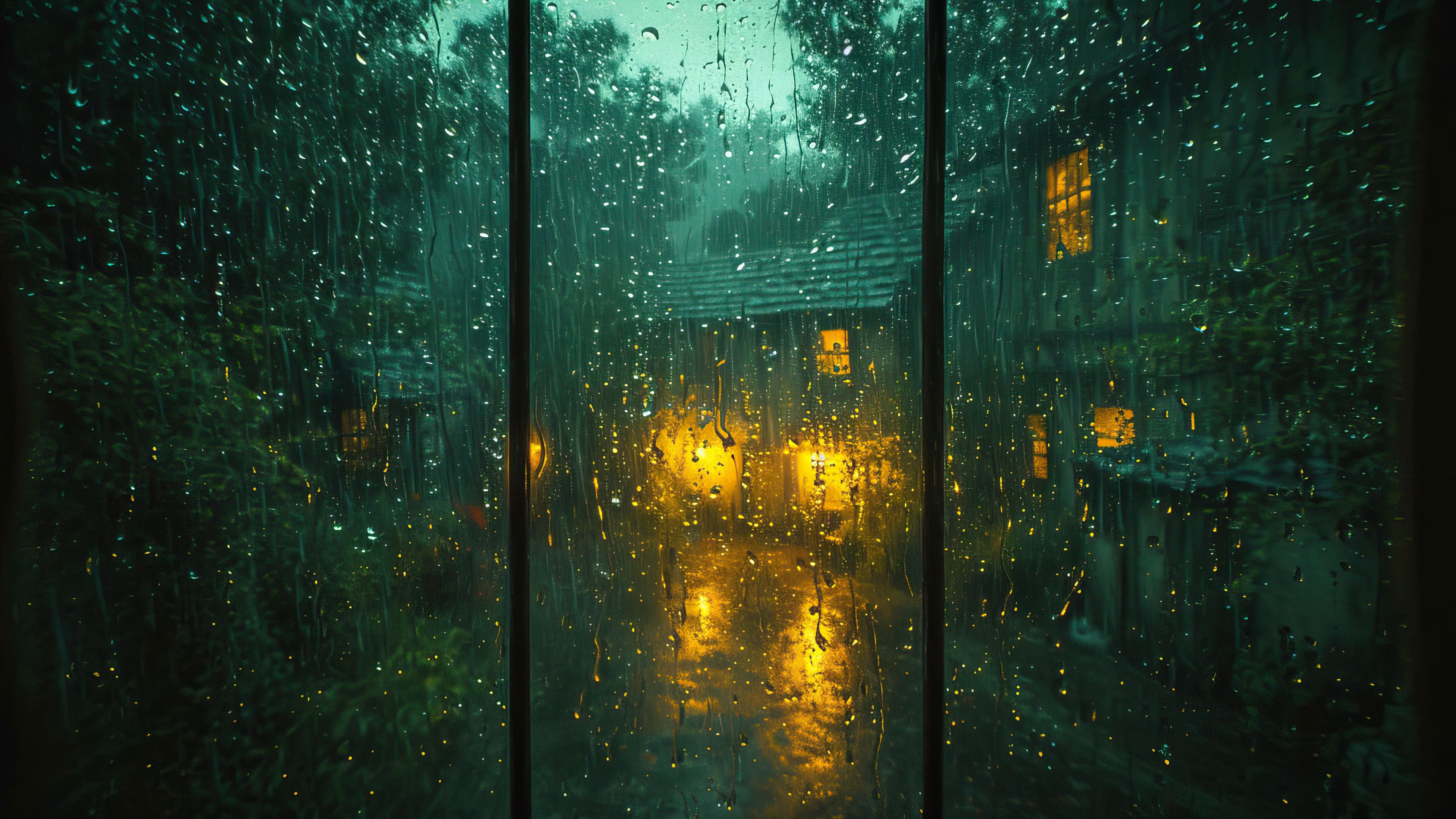 Raindrops On Window 4K Wallpaper