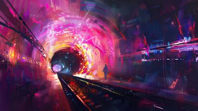 Abstract Urban Tunnel Art 4K Wallpaper