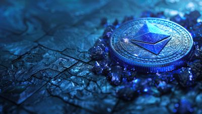 Ethereum Token Abstract Background 4K Wallpaper