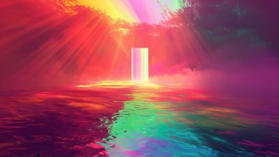 Colorful Mystical Doorway 4K Wallpaper