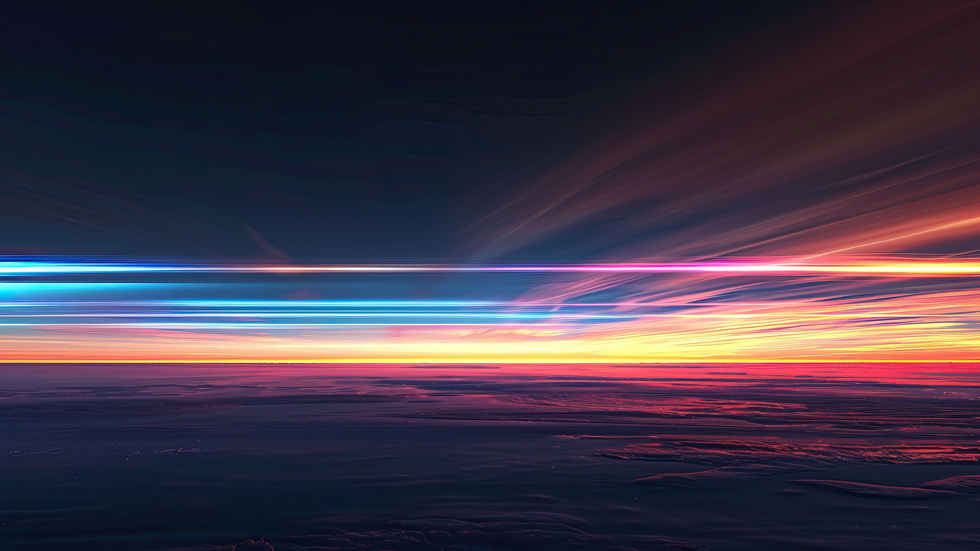 Colorful Horizon Glow 4K Wallpaper