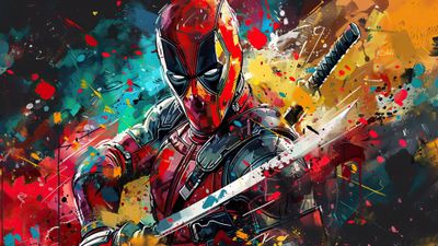 Abstract Deadpool Action 4K Wallpaper