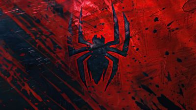 Spider-Man Emblem On Grunge Background 4K Wallpaper