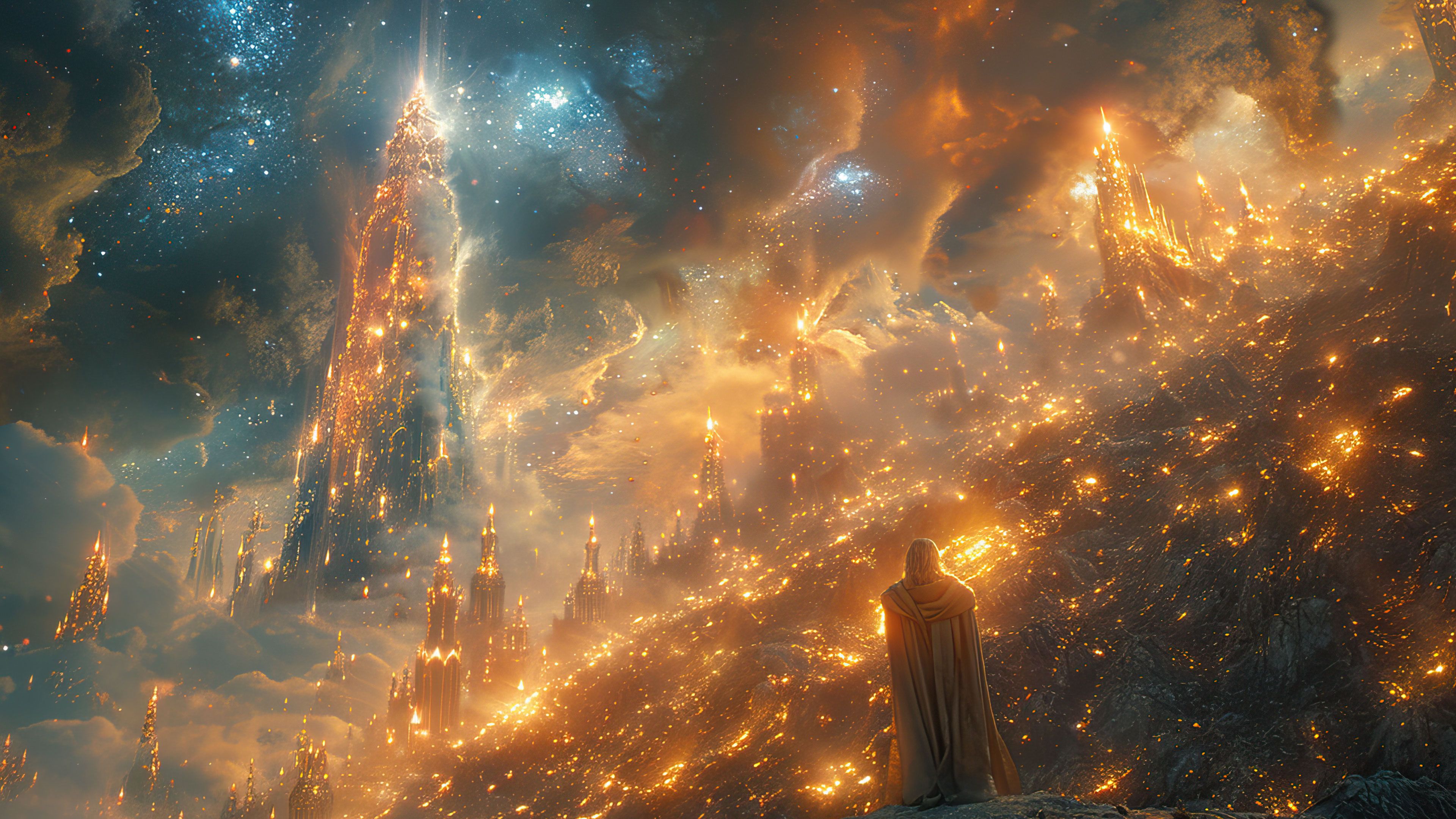 Galactic Fantasy Scene 4K Wallpaper