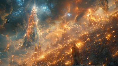 Galactic Fantasy Scene 4K Wallpaper