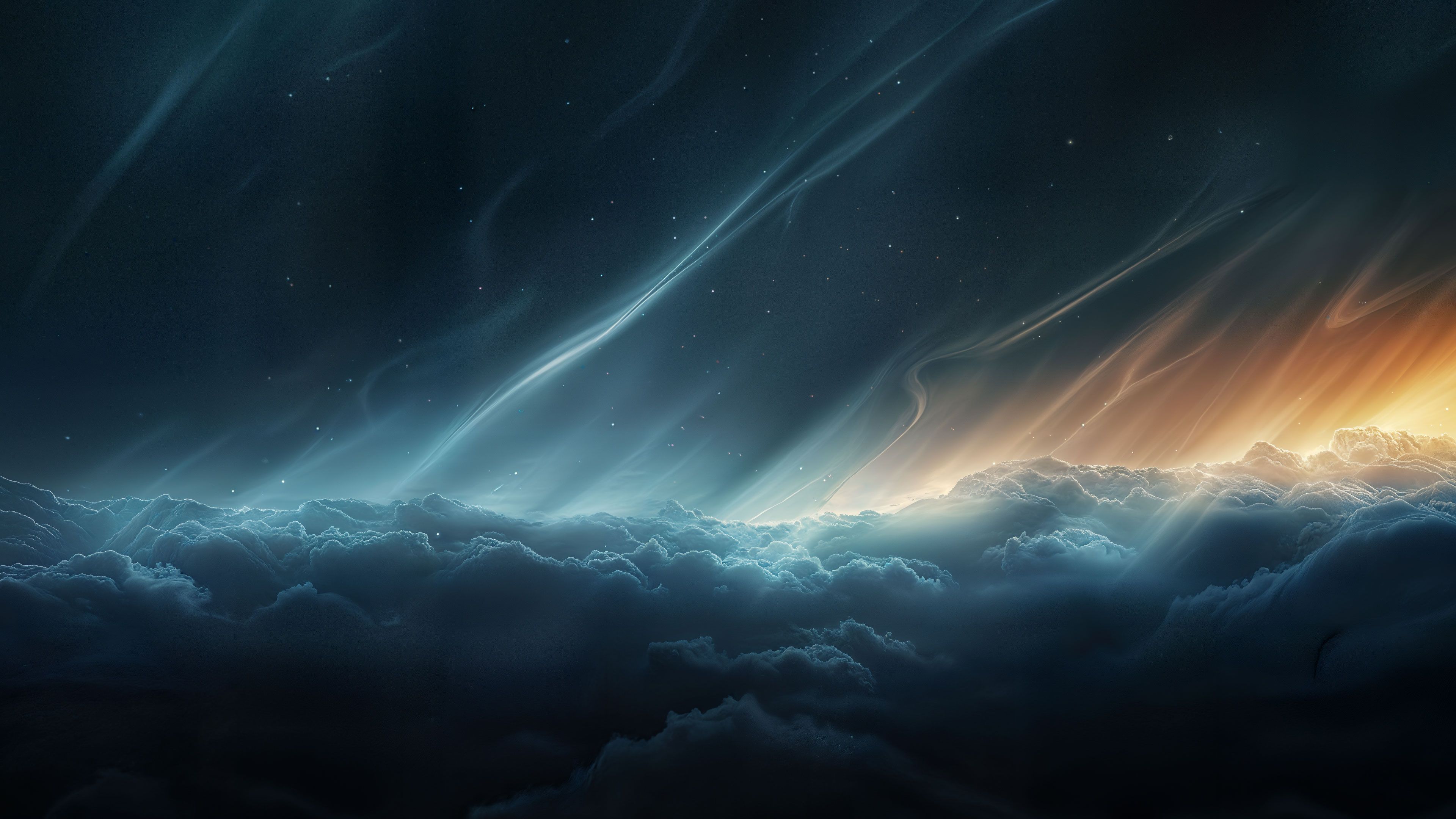 Celestial Cloudscape 4K Wallpaper
