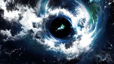 Cosmic Black Hole Vortex 4K Wallpaper
