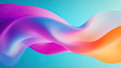 Pastel Gradients Flowing Curves 4K Wallpaper