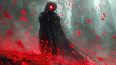 Mystic Red-eyed Specter 4K Wallpaper