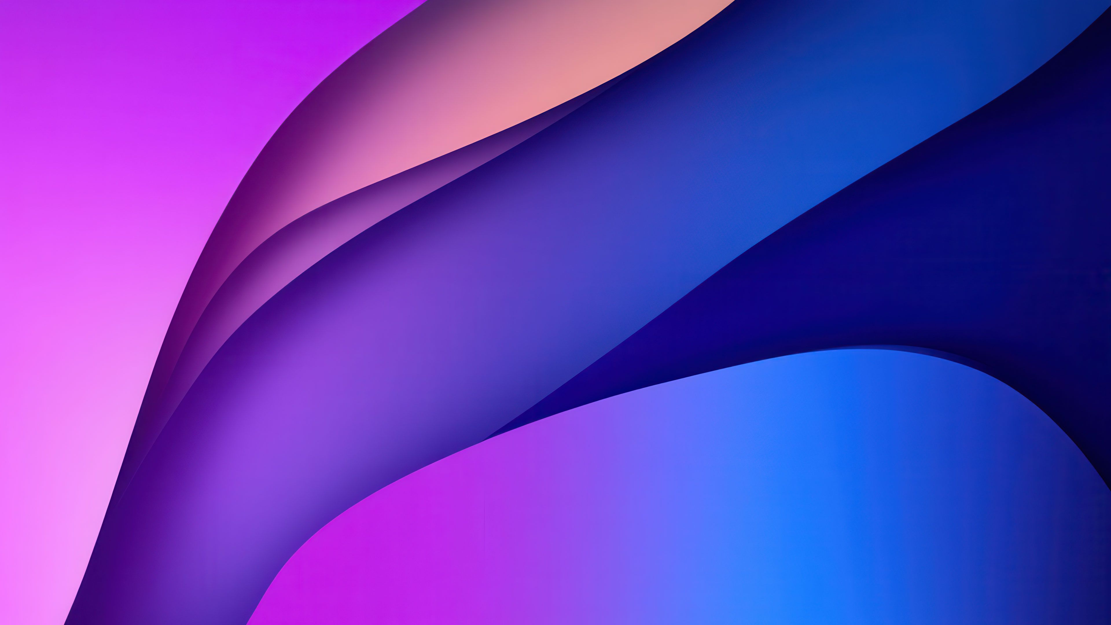Curved Gradient Abstract Layers 4K Wallpaper