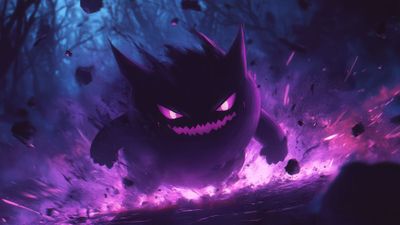Gengar In The Dark Forest 4K Wallpaper