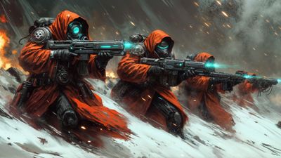 Epic Sci-fi Warriors In Battle 4K Wallpaper