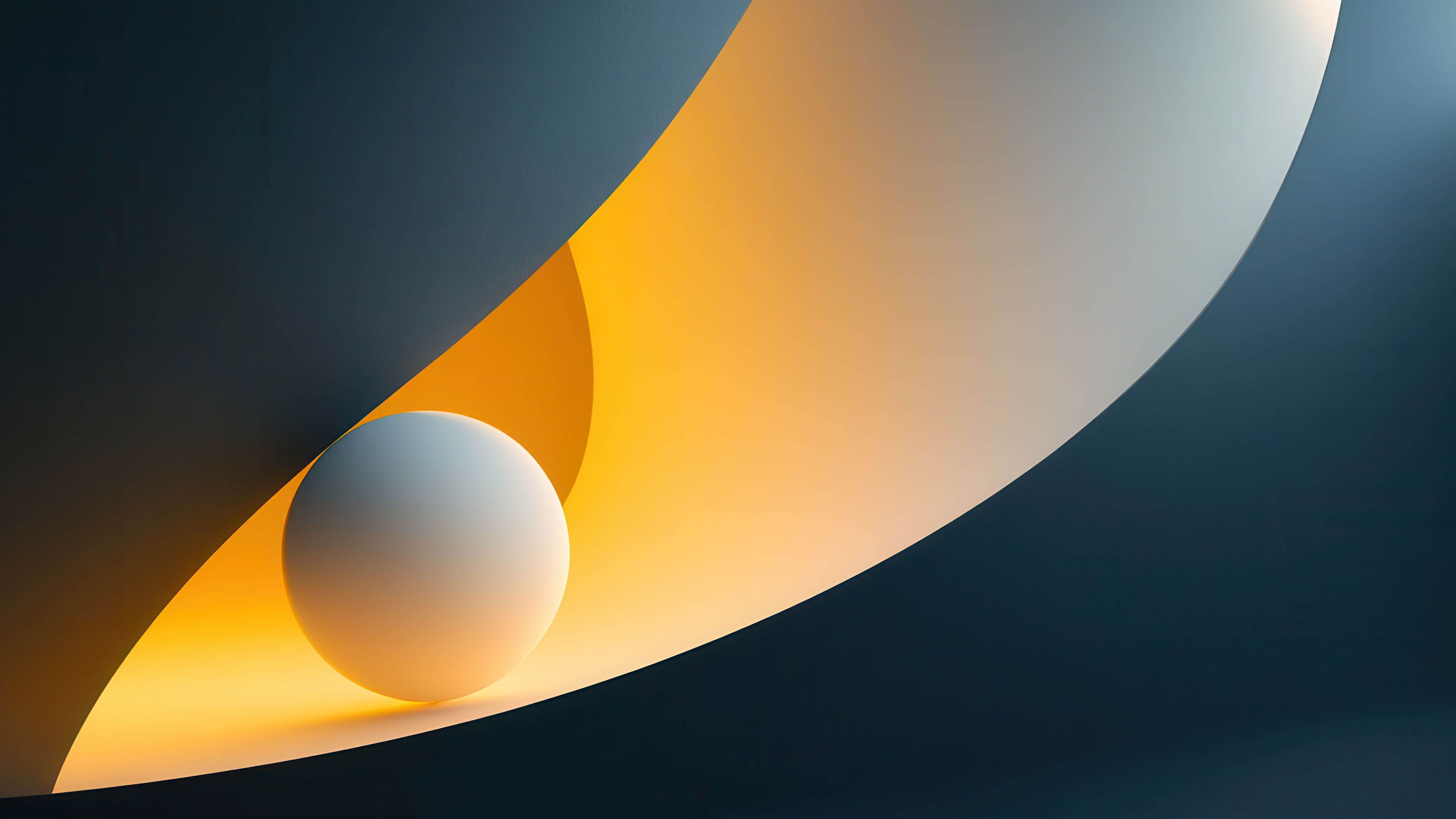 Minimalist Abstract Soft Gradients Sphere 4K Wallpaper