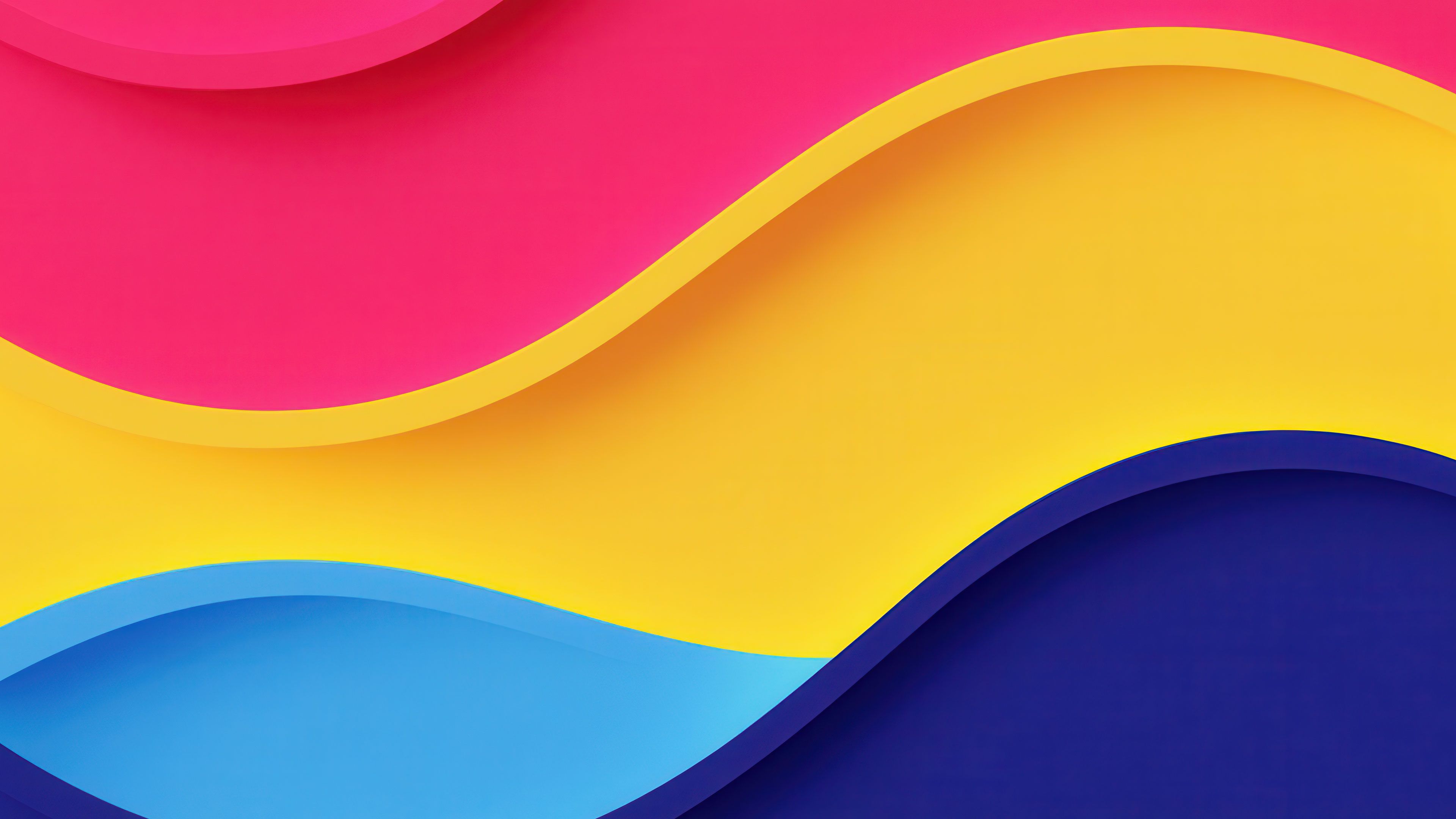 Abstract Playful Color Waves 4K Wallpaper