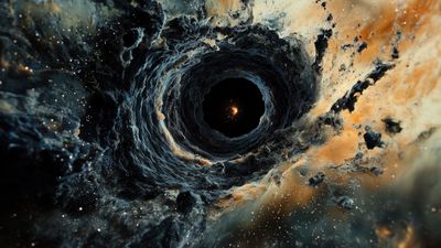 Dark Space Black Hole 4K Wallpaper