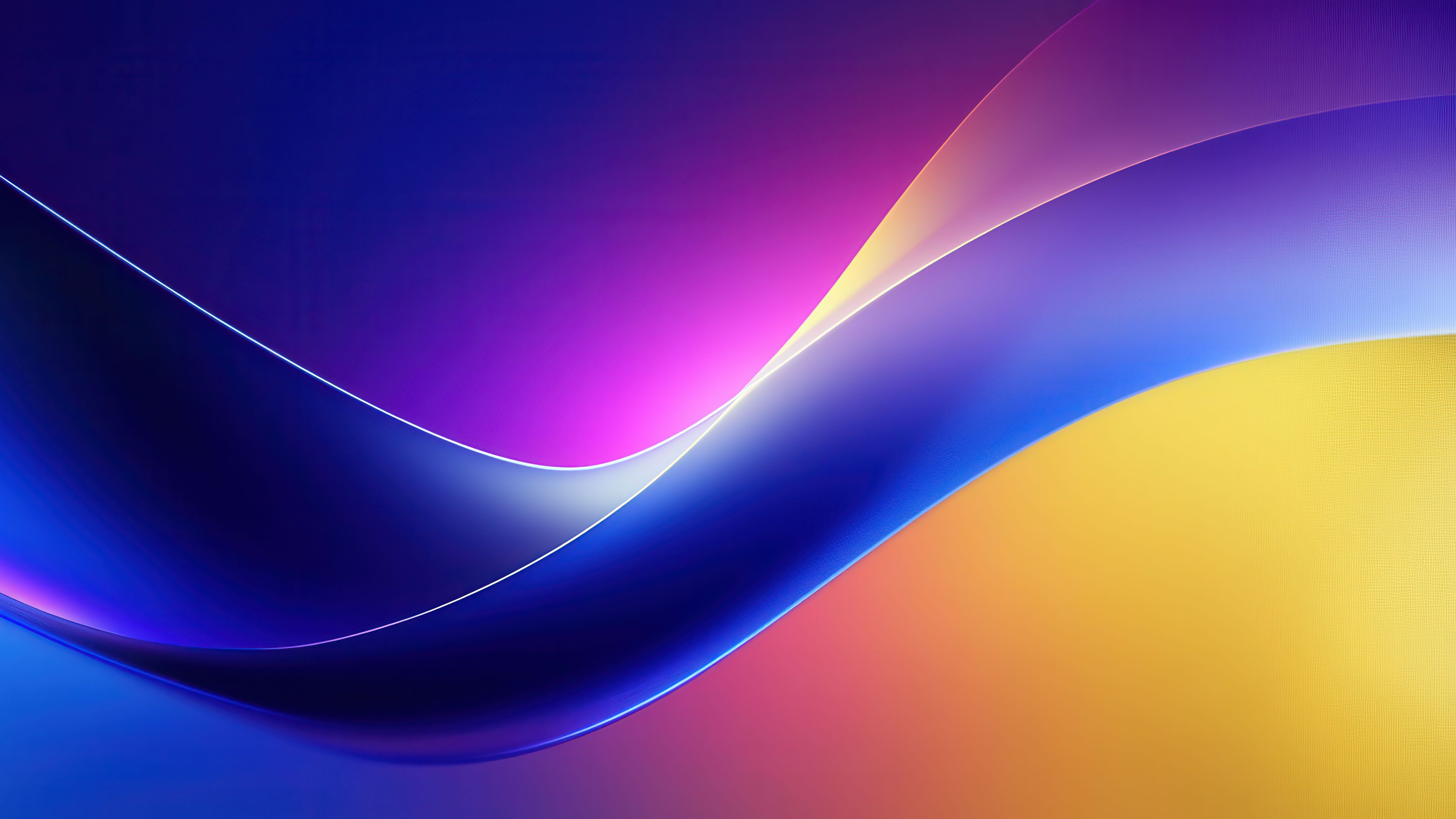Elegant Gradient Curves 4K Wallpaper