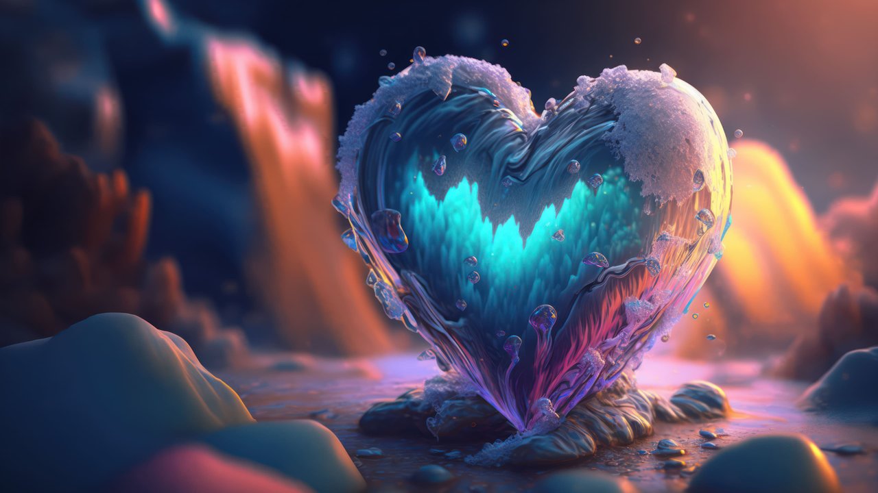Frozen Heart, 4K Desktop Wallpaper