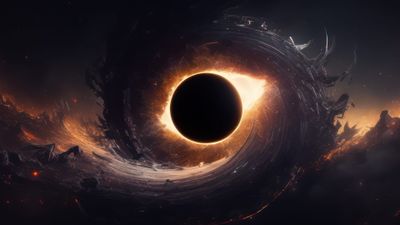 Black Hole in the Vastness of Space 4K Desktop Wallpaper
