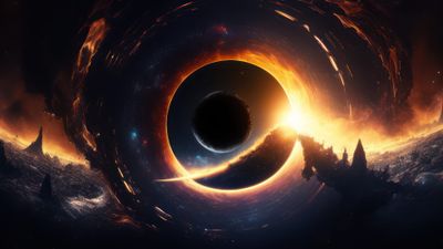 Mysterious Black Hole 4K Desktop Wallpaper