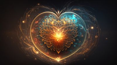 Sparkling Heart Shining With Vitality 4K Wallpaper