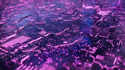 Cyber Circuit Board Digital Art 4K Wallpaper