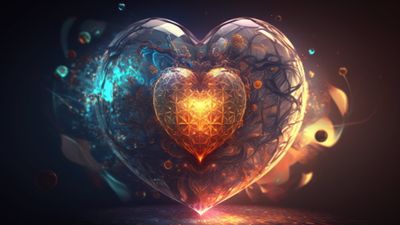 Heart With A Shining Inner Glow 4K Desktop Wallpaper