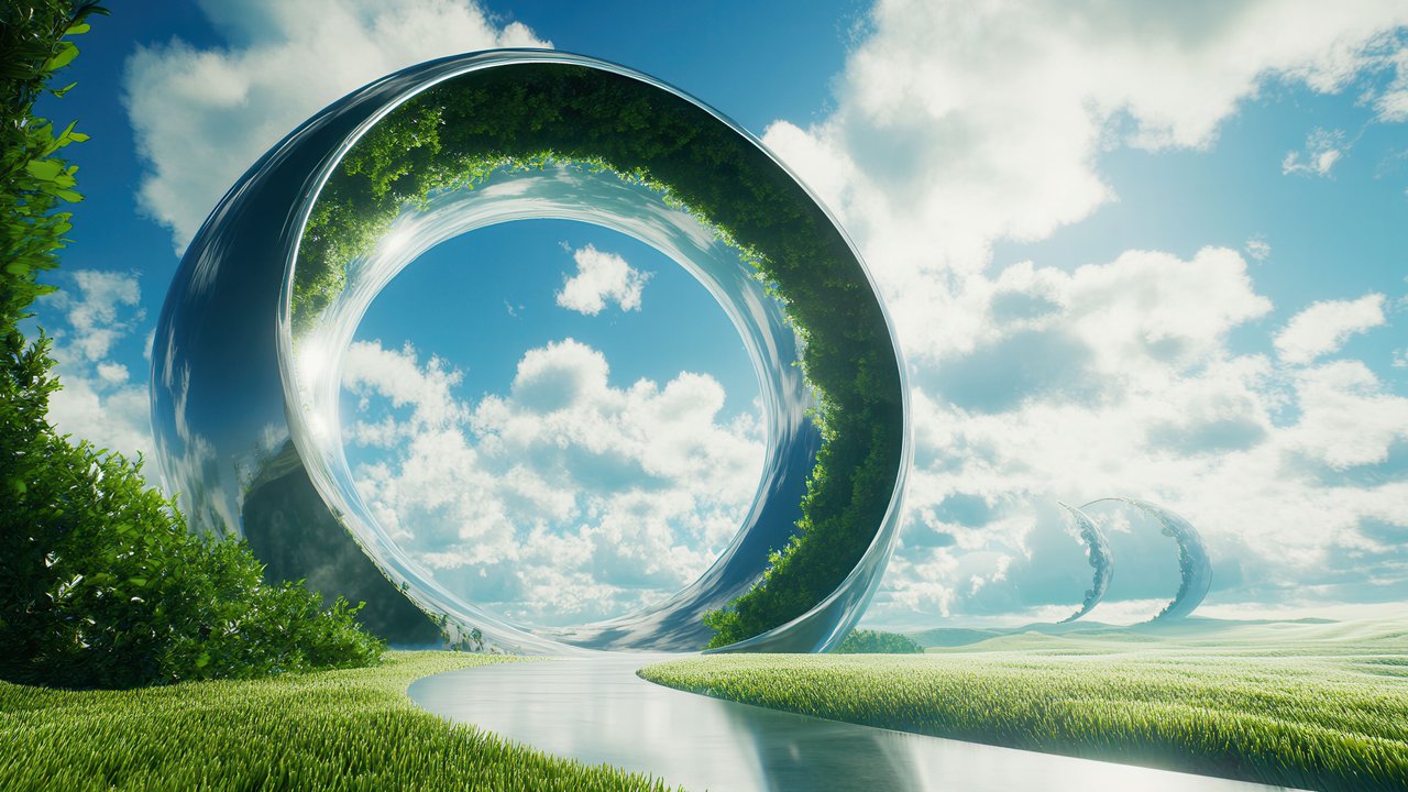 Lush Green Portal 4K Wallpaper