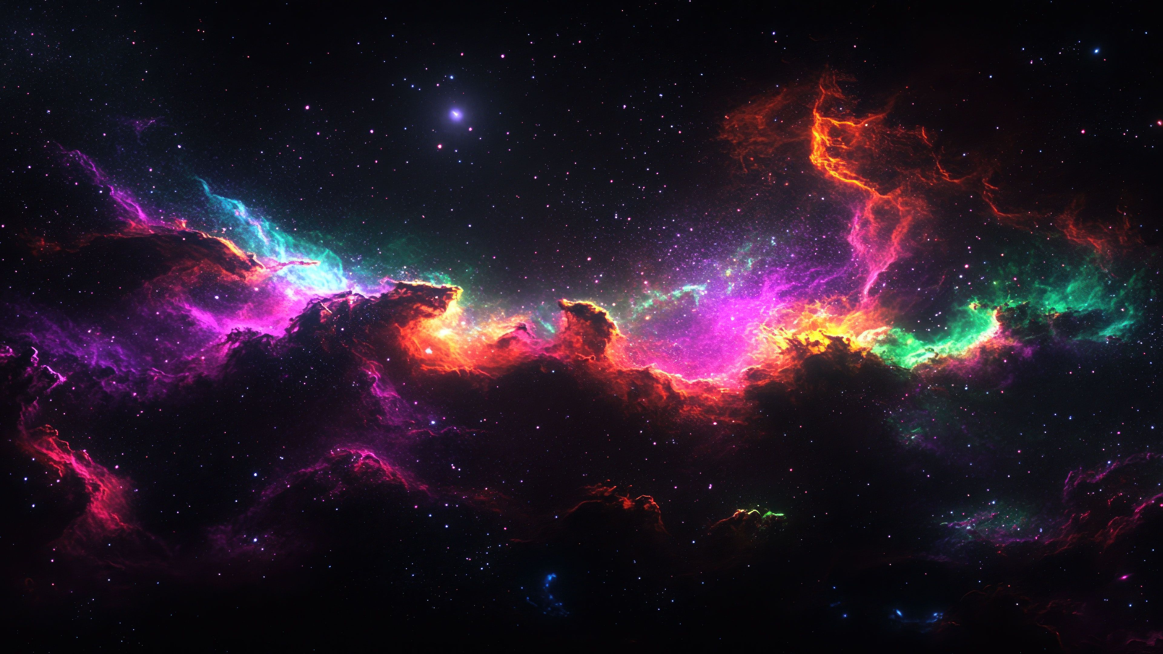Colorful Cosmic Nebula
