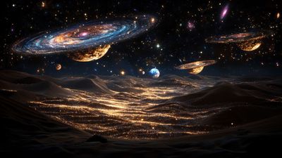 Cosmic Desert Floating Spiral Galaxies