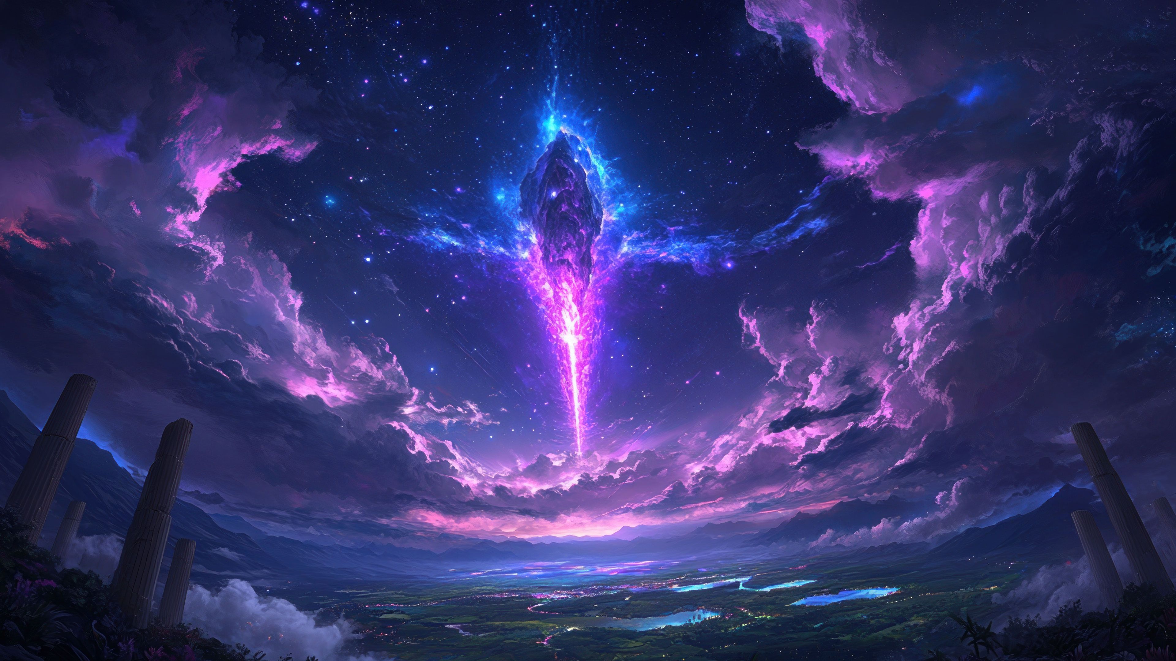 Galactic Sky Floating Asteroid