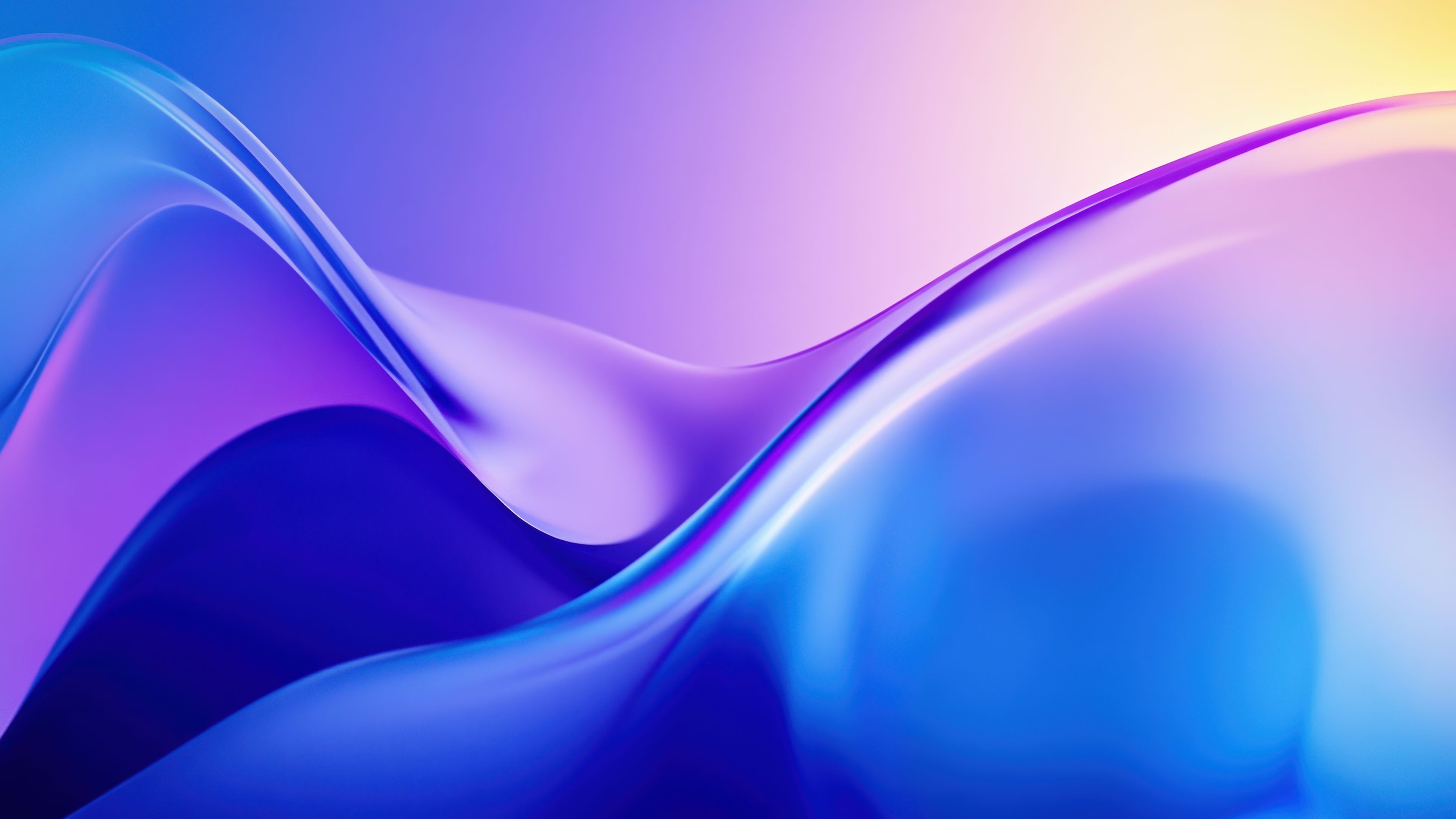 Gradient Colorful Abstract Smooth Waves 4K Wallpaper