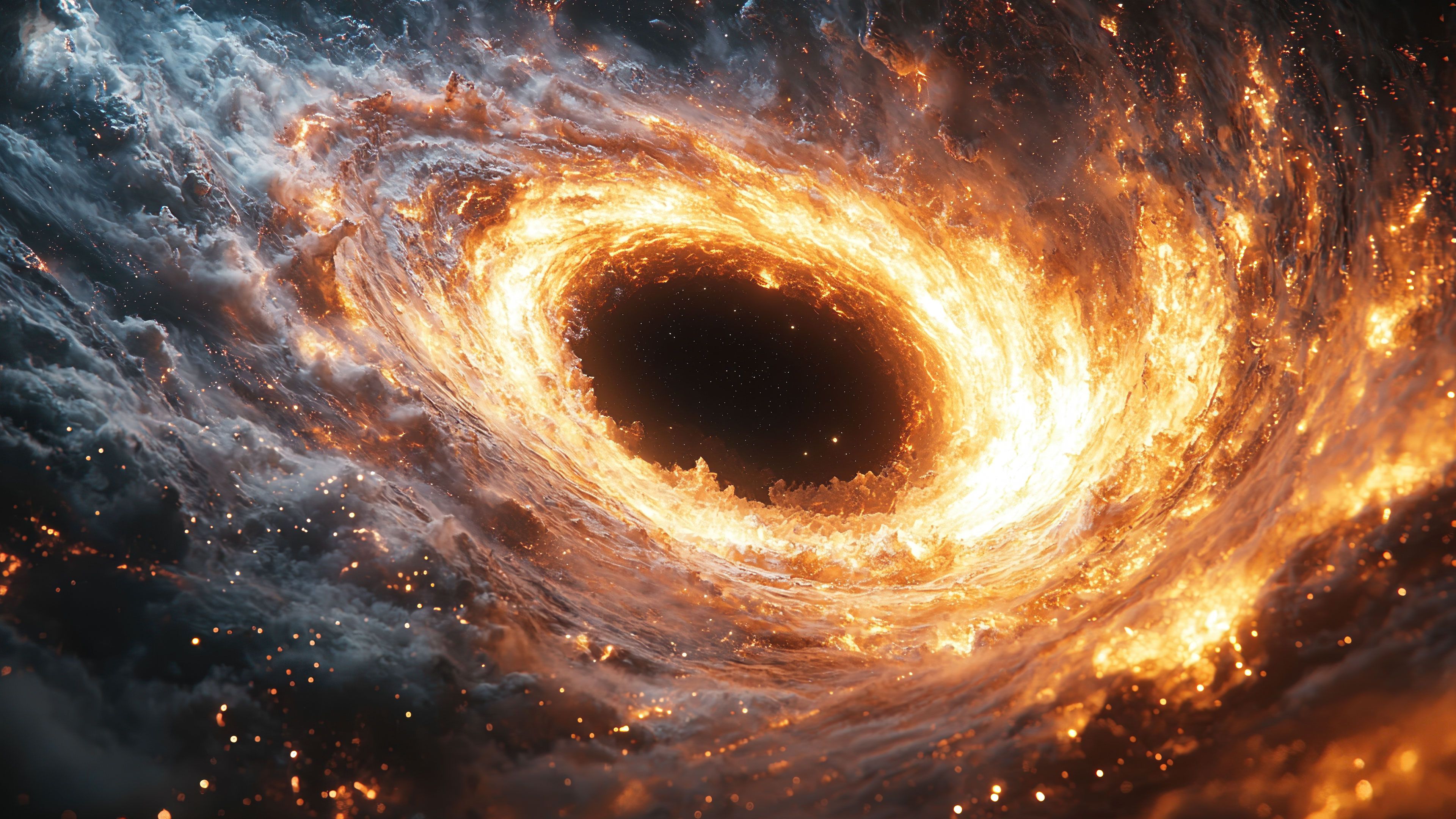 Fiery Black Hole