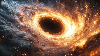 Fiery Black Hole