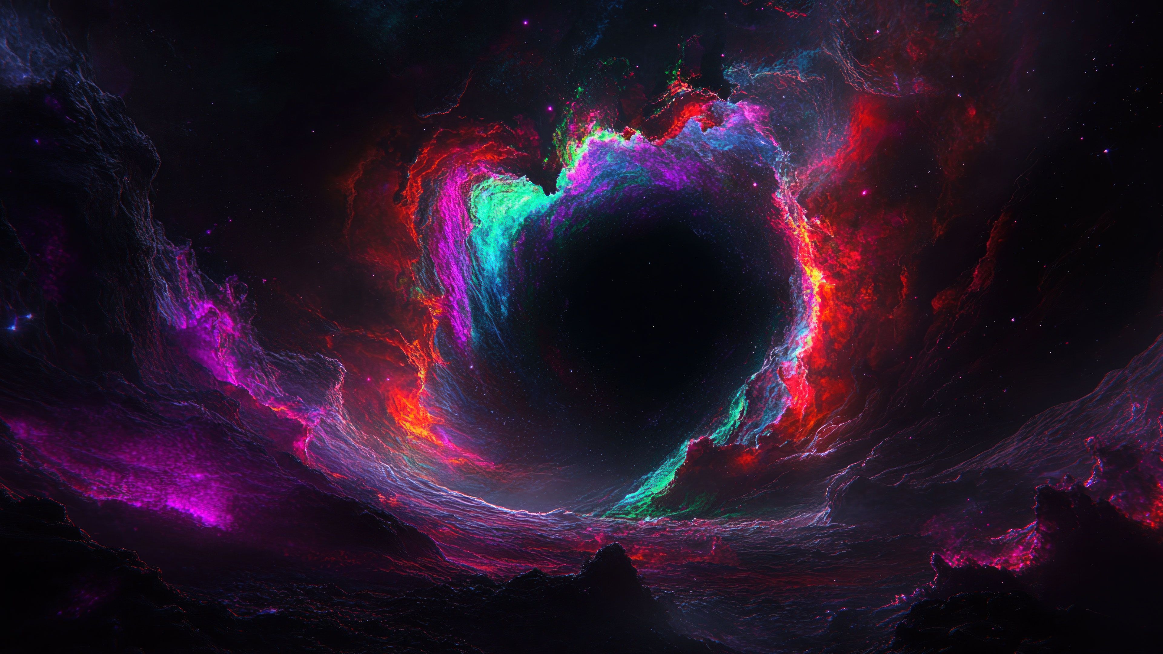 Cosmic Abyss Glowing Astral Clouds