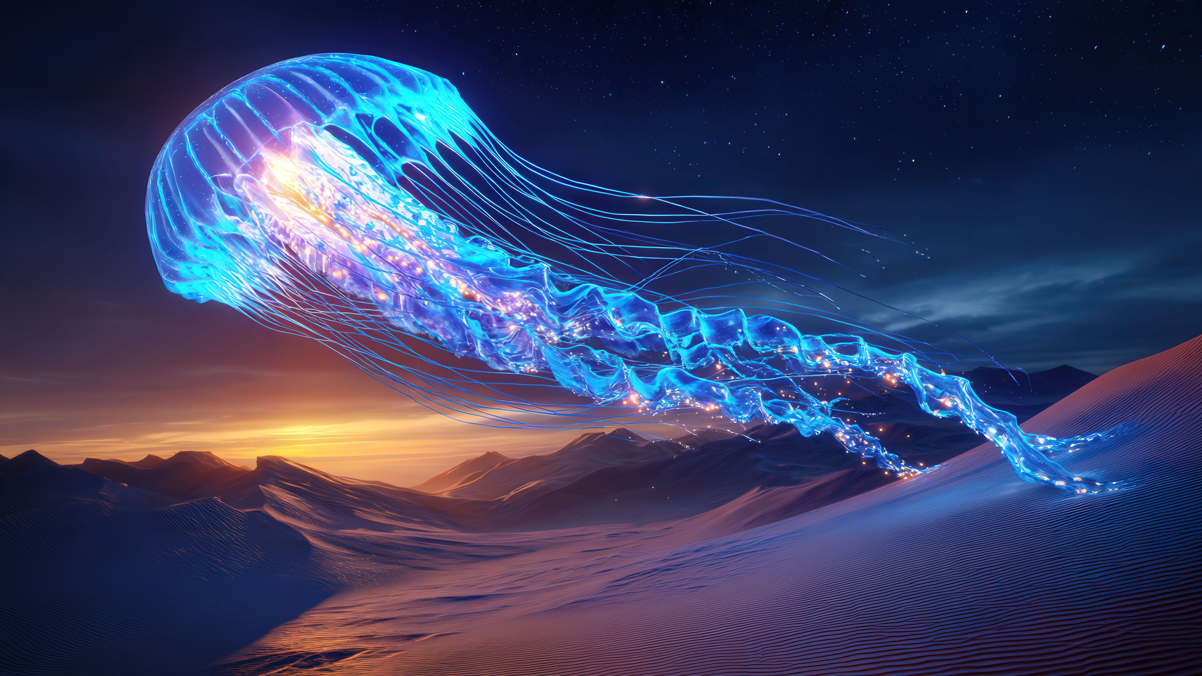Glowing Desert Jellyfish