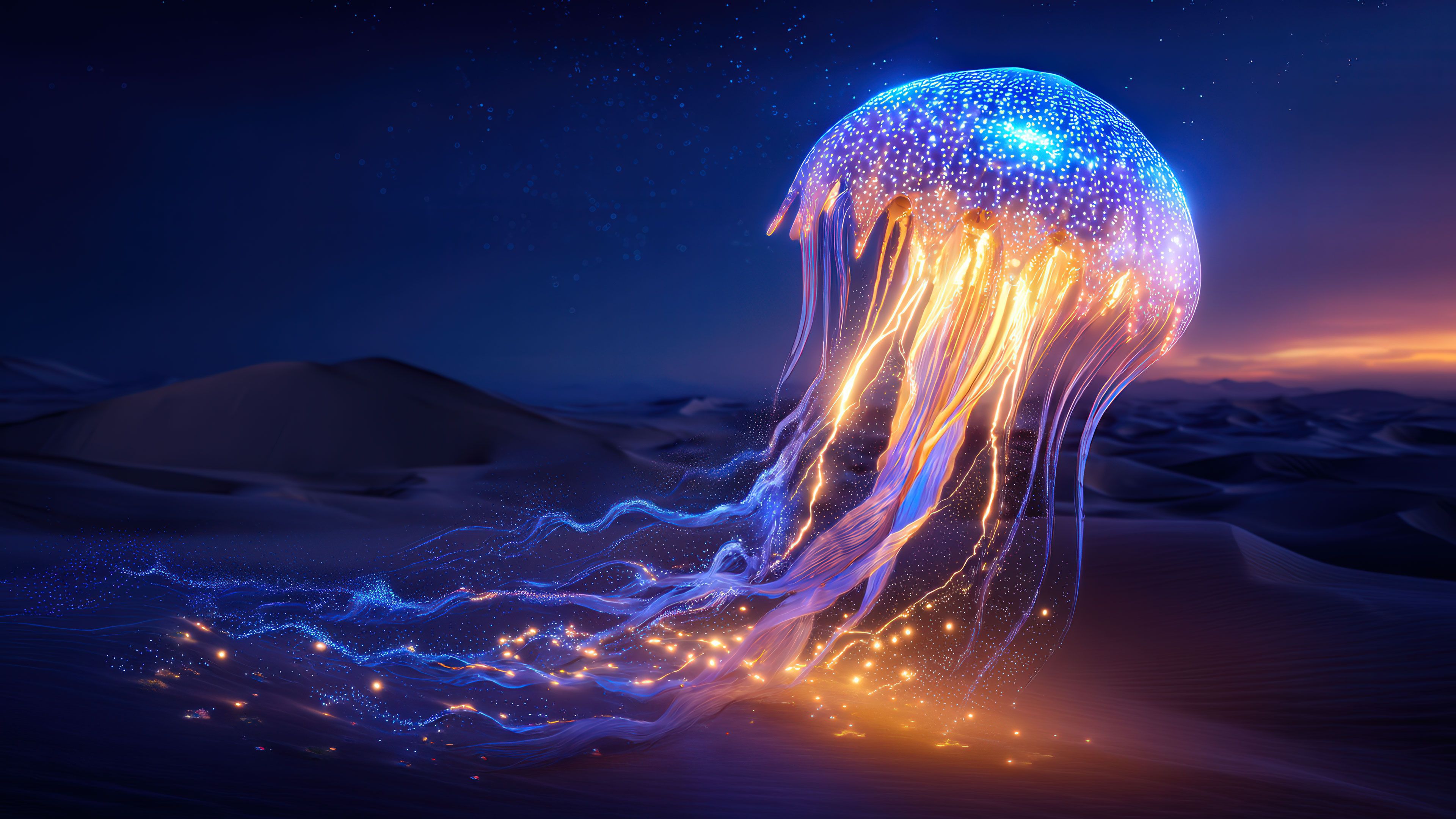 Glowing Desert Jellyfish