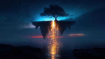Floating Island Tree Night