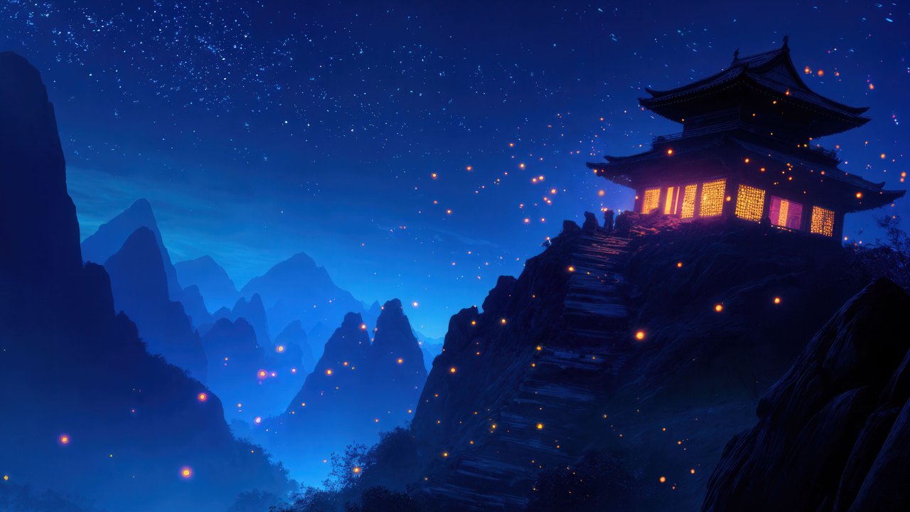 Ancient Shrine in the Mountains