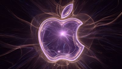 Purple Apple Logo Energetic Light Effect