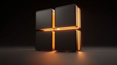 Dark Glowing Abstract Blocks Art