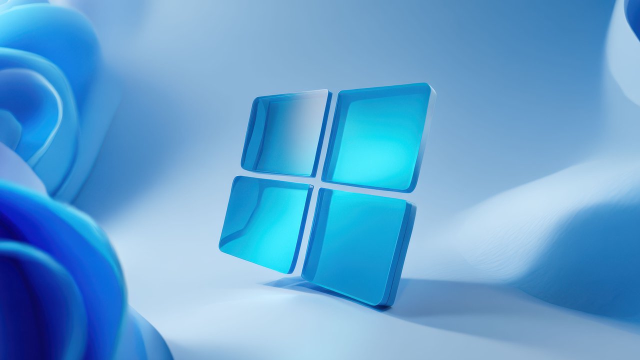 Windows 11 Blue Translucent Abstract Logo