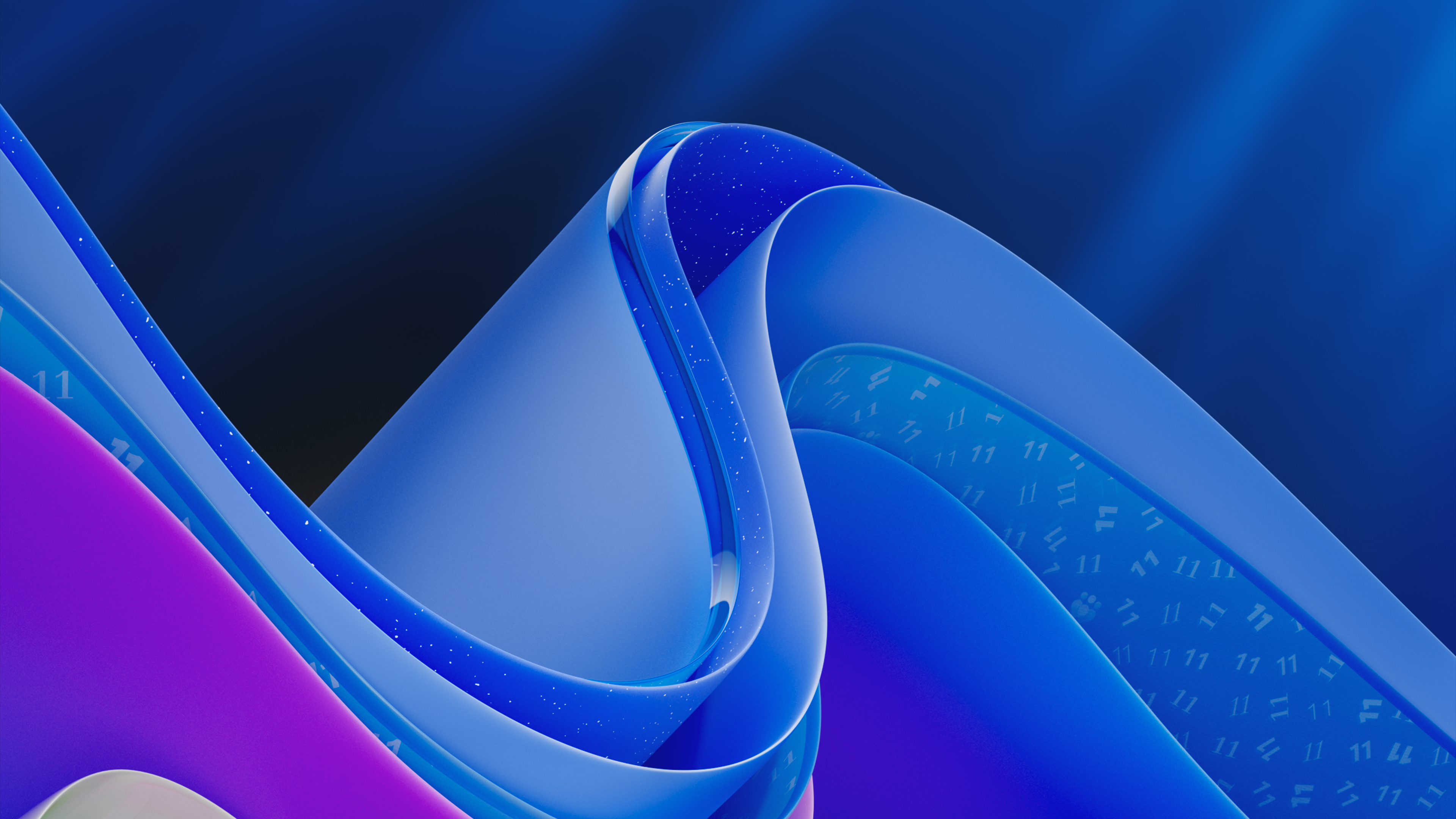 Windows 11 Anniversary Dark Abstract Blue Purple Wallpaper