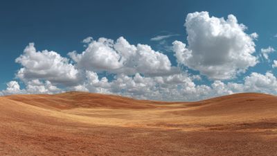 Rolling Brown Hills Windows XP Landscape Wallpaper