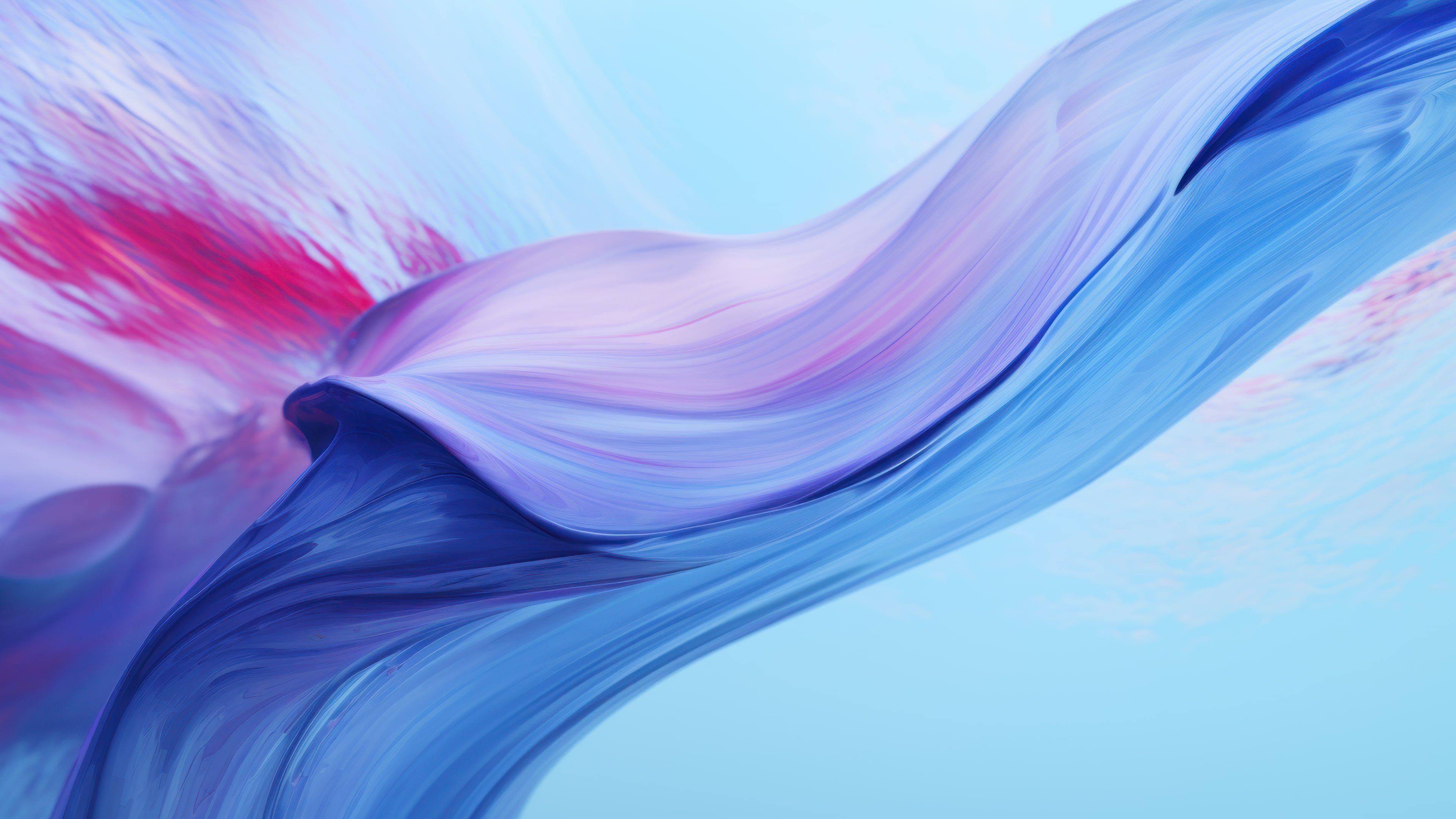 Abstract Blue Layers 4K Wallpaper