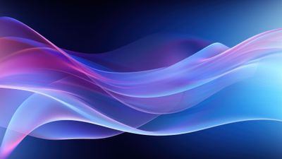 Blue Abstract Gradient Layers 4K Wallpaper