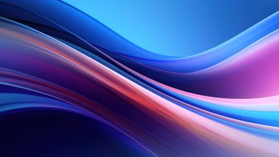 Blue Abstract Gradient Layers 4K Wallpaper
