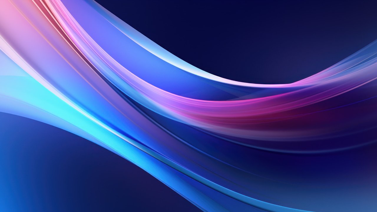 Blue Abstract Gradient Layers 4K Wallpaper
